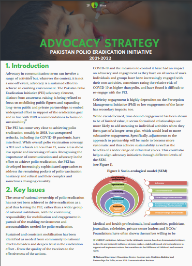 Pakistan Polio Eradication Initiative Advocacy Strategy pdf